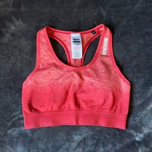 Gymshark ombré red sports bra